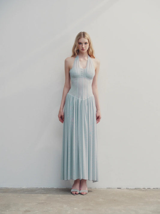 DELICIAE Blue Margot Maxi Dress