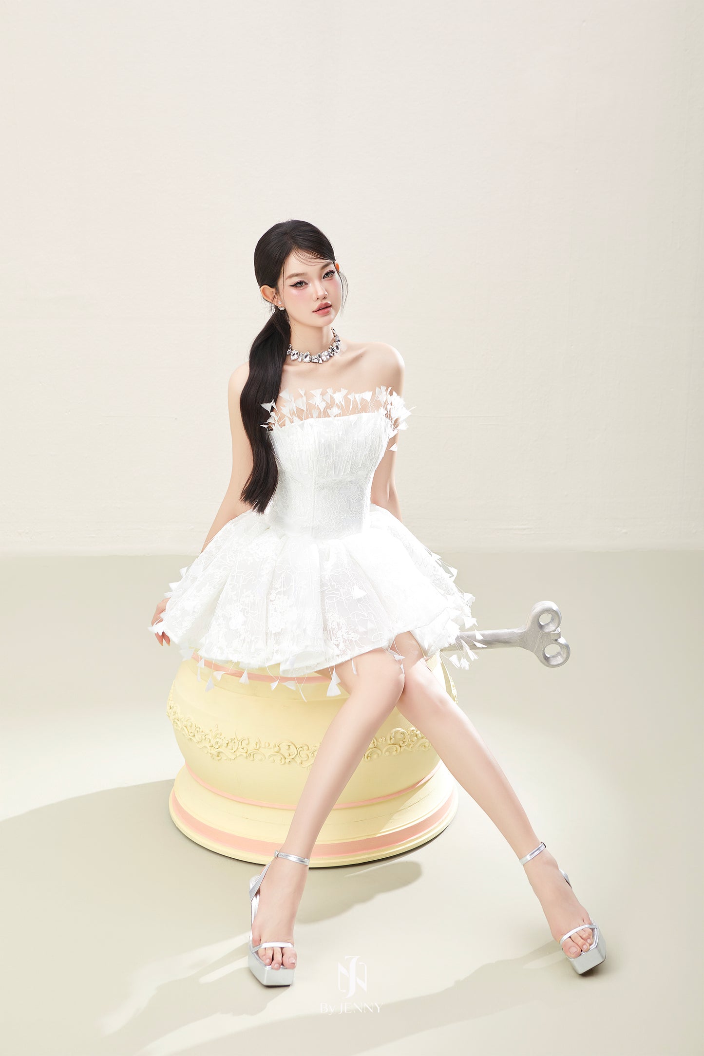 BY JENNY White Amara Mini Dress