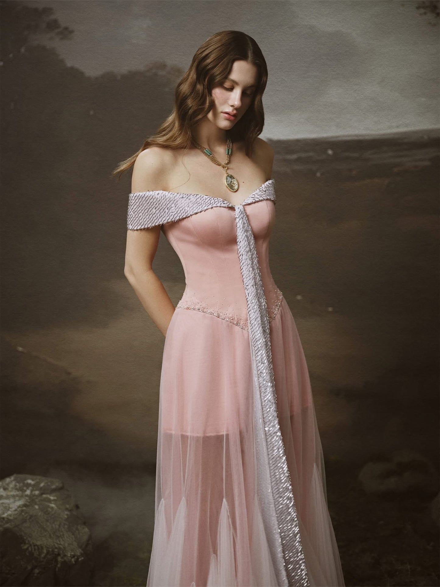 LINH PHUNG Pink Rosmira Maxi Dress