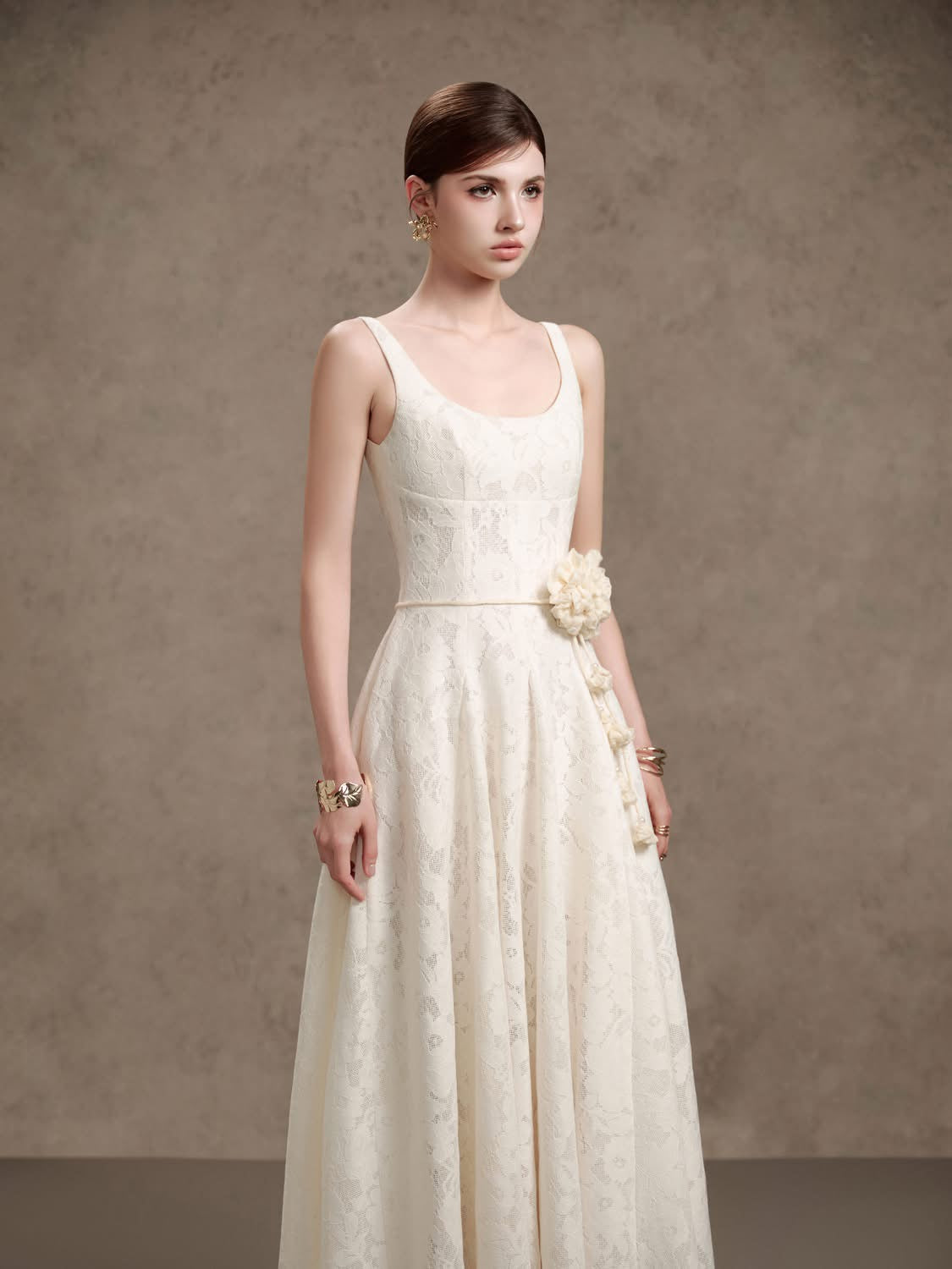DELICATE White maxi dress