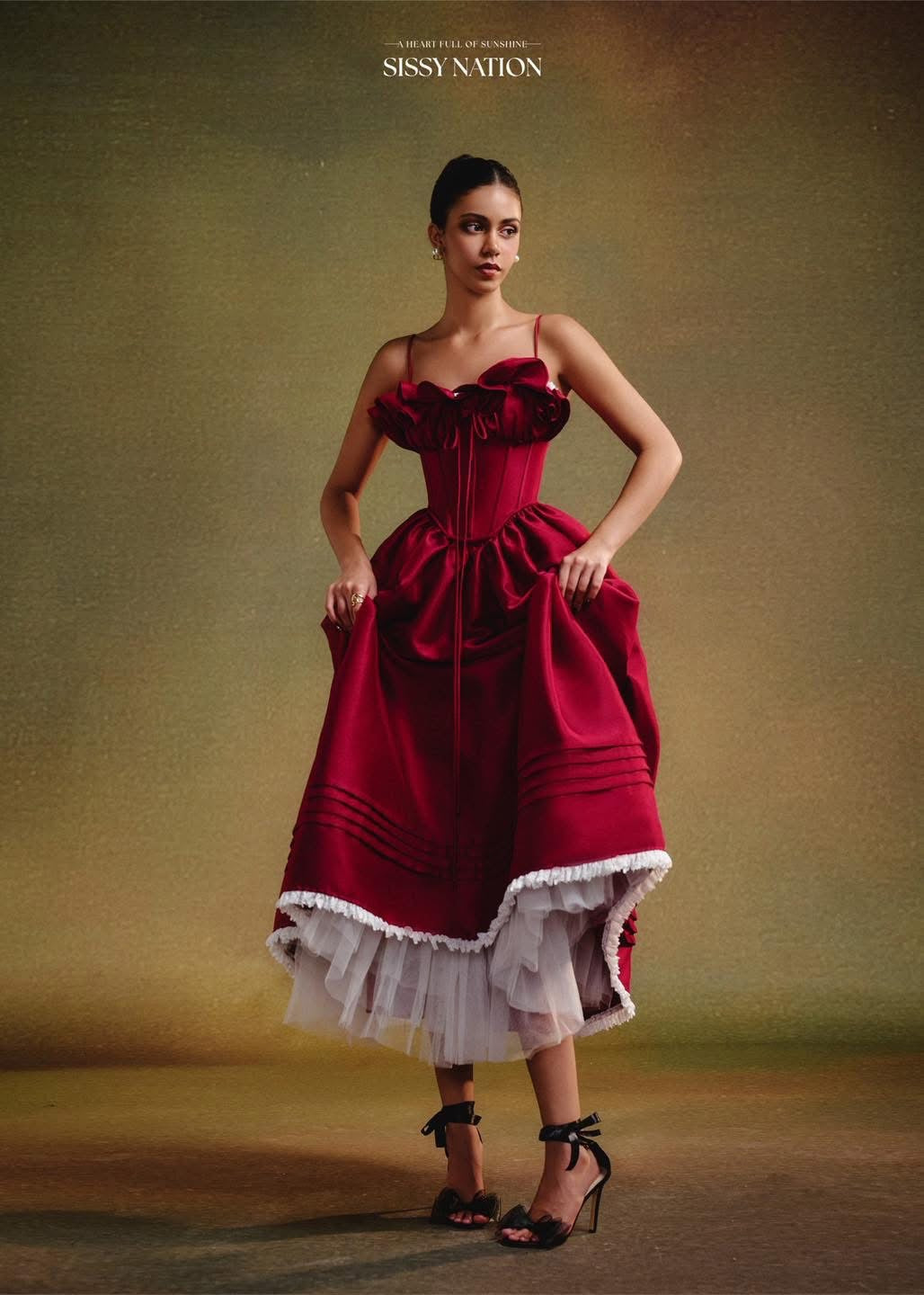 SISSY.NATION Red Elegant Tulip Maxi Dress