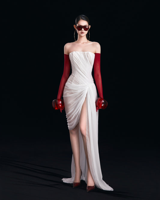 MAEL FEMME White Cynara Maxi Dress