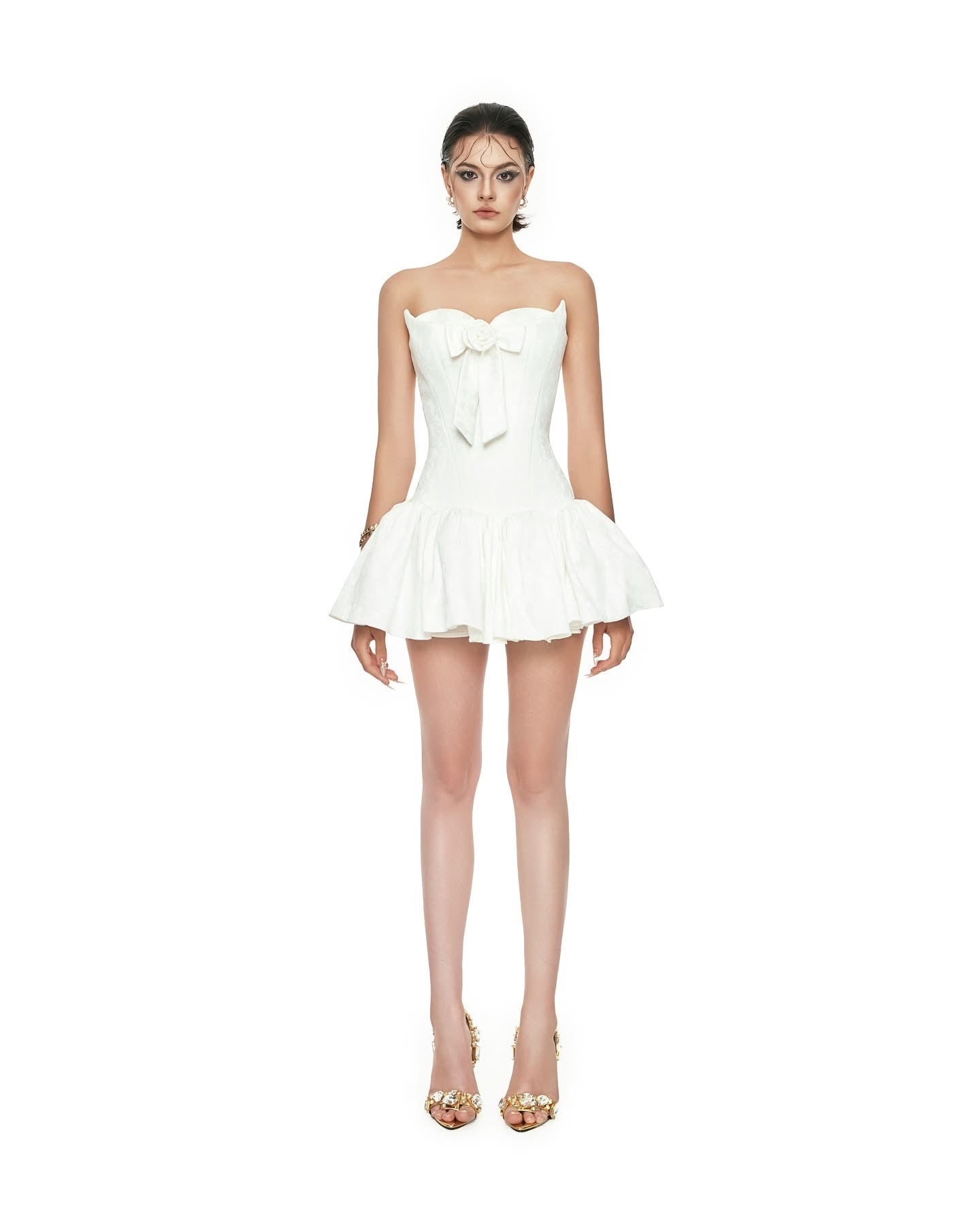 KATHY ATELIER White Mini Dress