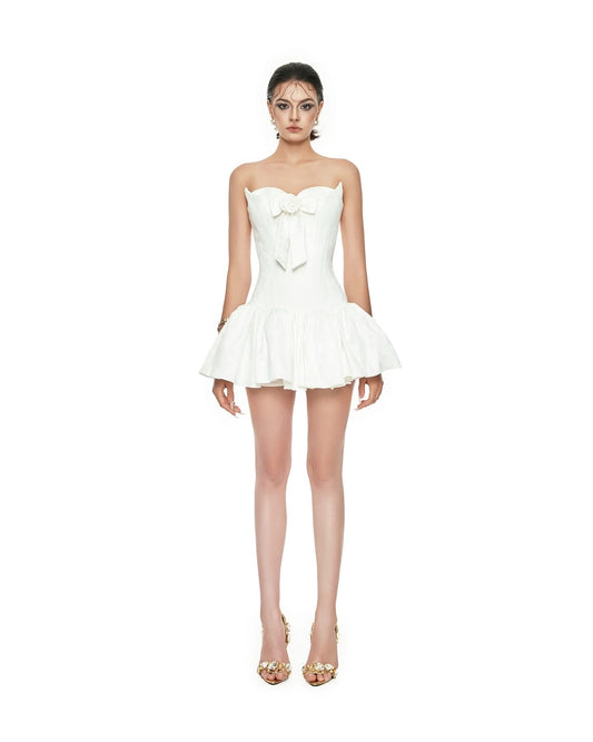KATHY ATELIER White Mini Dress