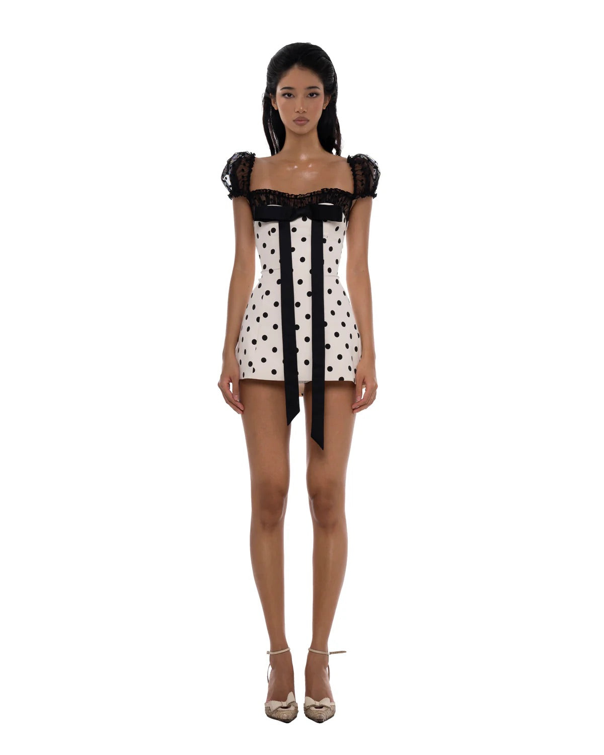 HUELLEY ROSE White Aurobi Mini Dress