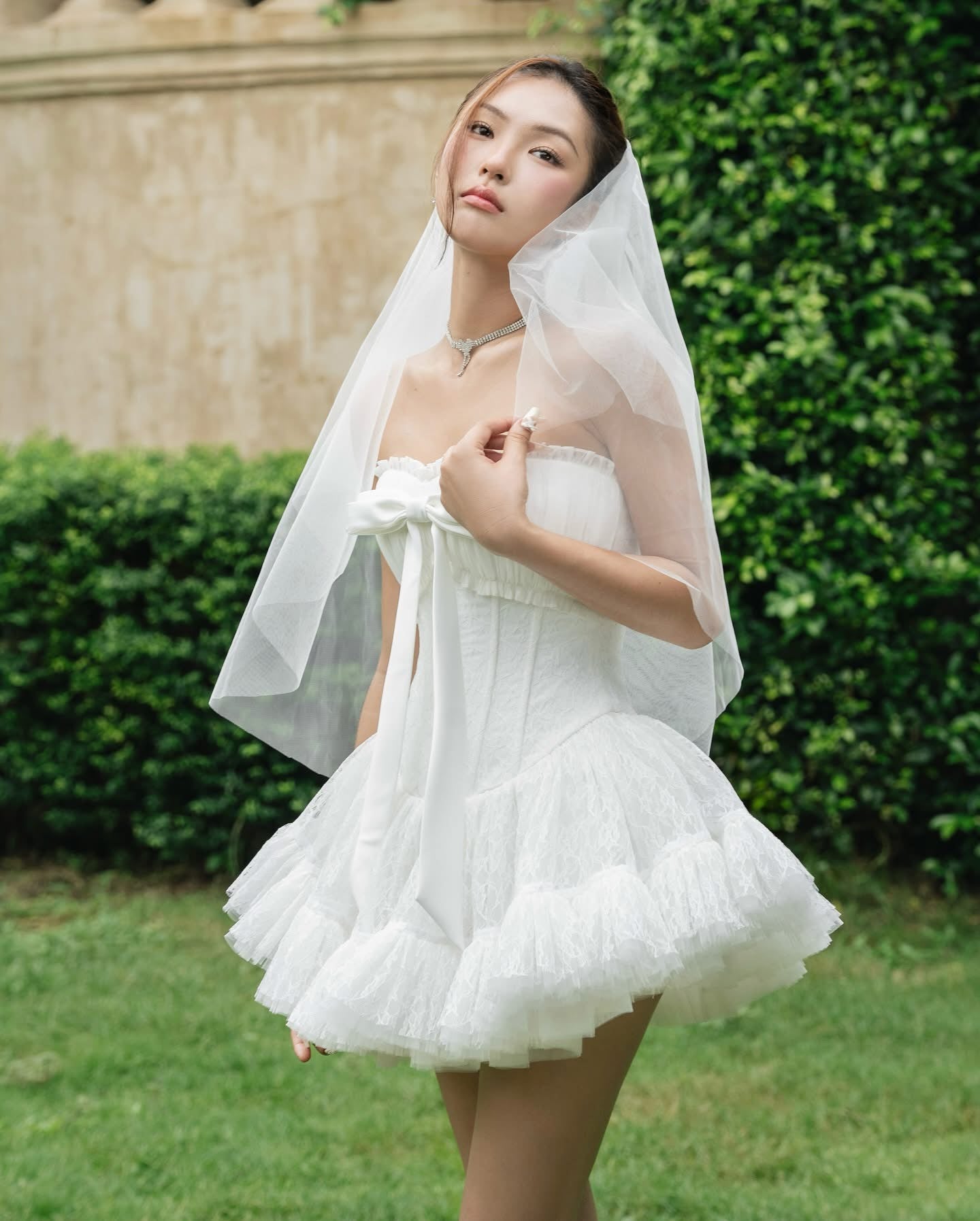 LANE CI White Bella Mini Dress