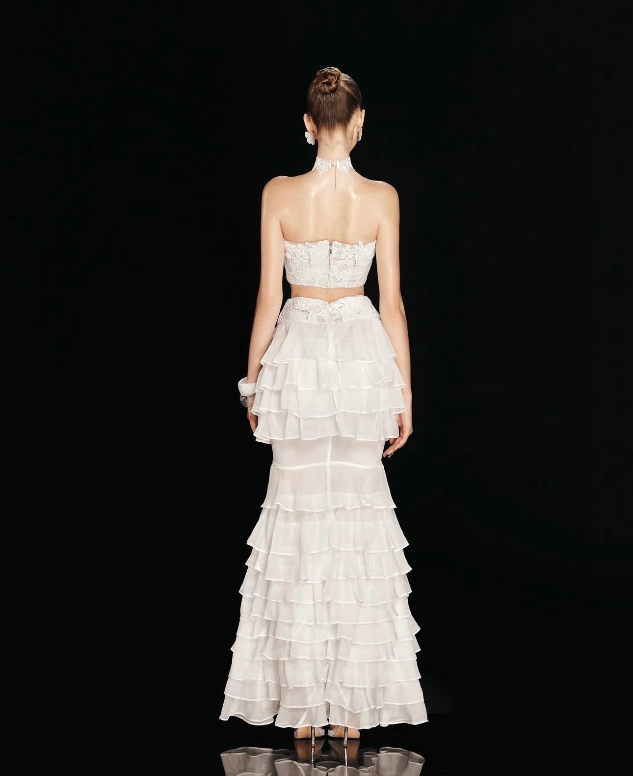 MAEL FEMME White Top & Maxi Skirt Set