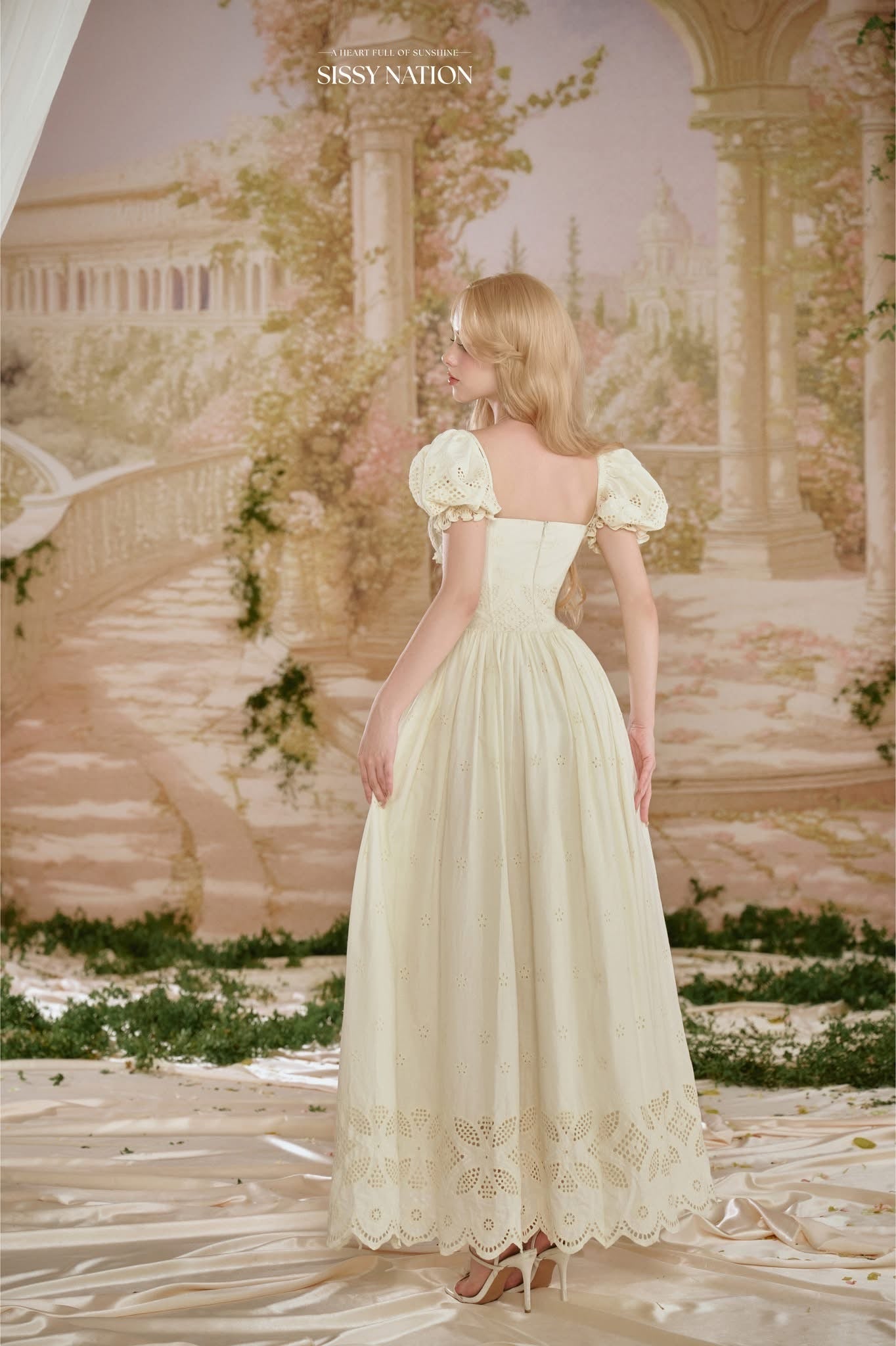 Sissy Nation Yellow Daisy Corset Maxi Dress