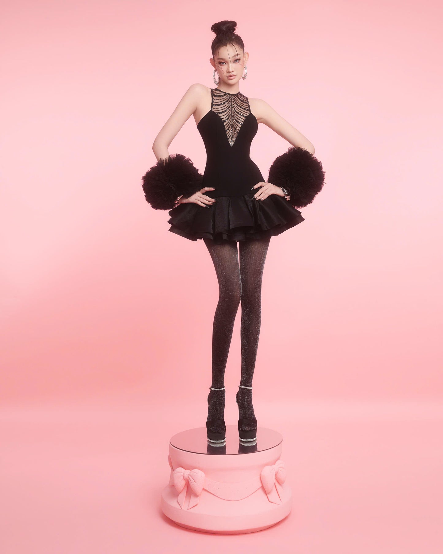 MAEL FEMME BLACK JILLY MINI DRESS