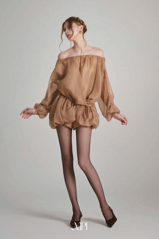 Xipi Brown Belle Mini Dress