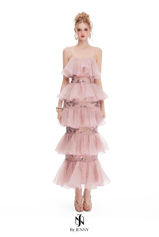 BY JENNY Pink Sapphire Maxi Dress