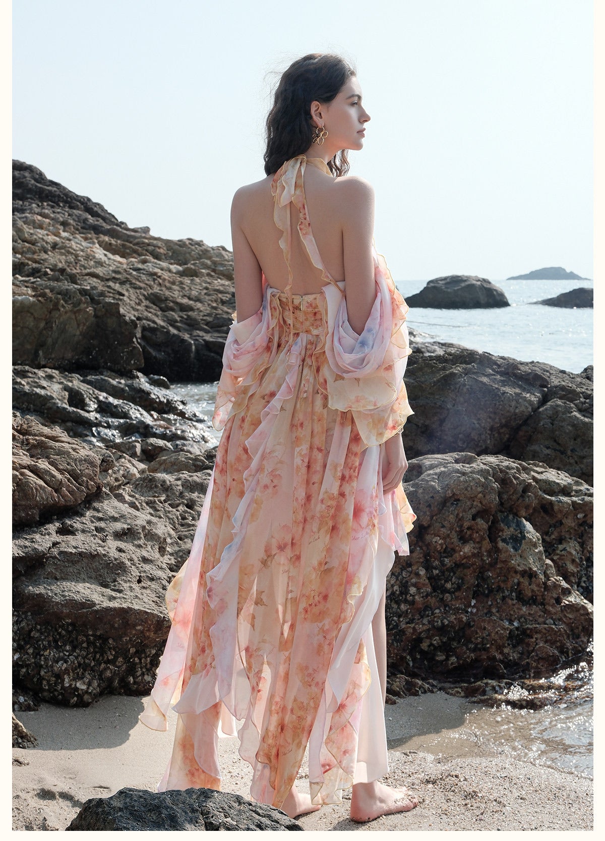 SHEERLUCK Pink Guggi Vacation Mini Dress