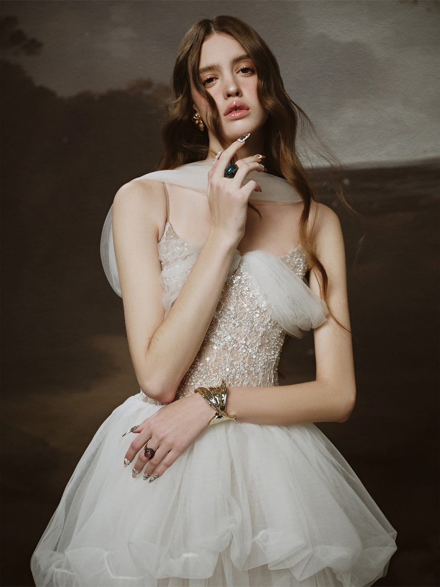 LINH PHUNG White Nuvia Maxi Dress