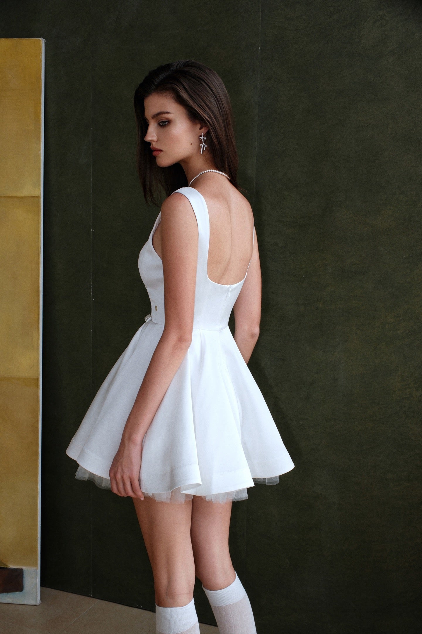 SHEERLUCK White Mini Dress