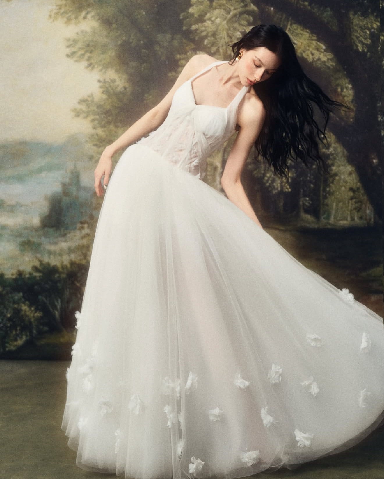 LINHPHUNG White Nubelia Gauze Maxi Dress
