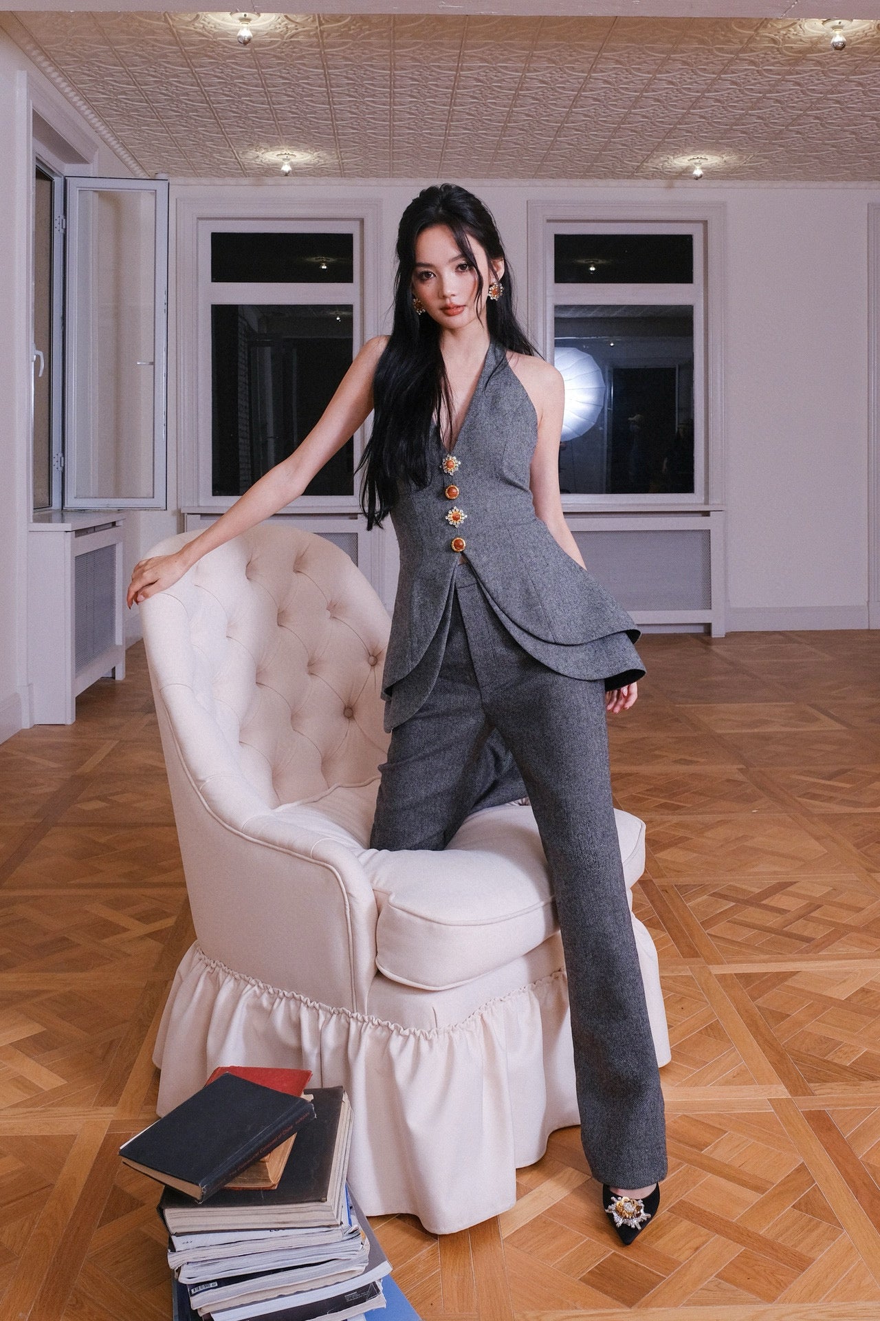 Masion Wester Grey Vest Trousers