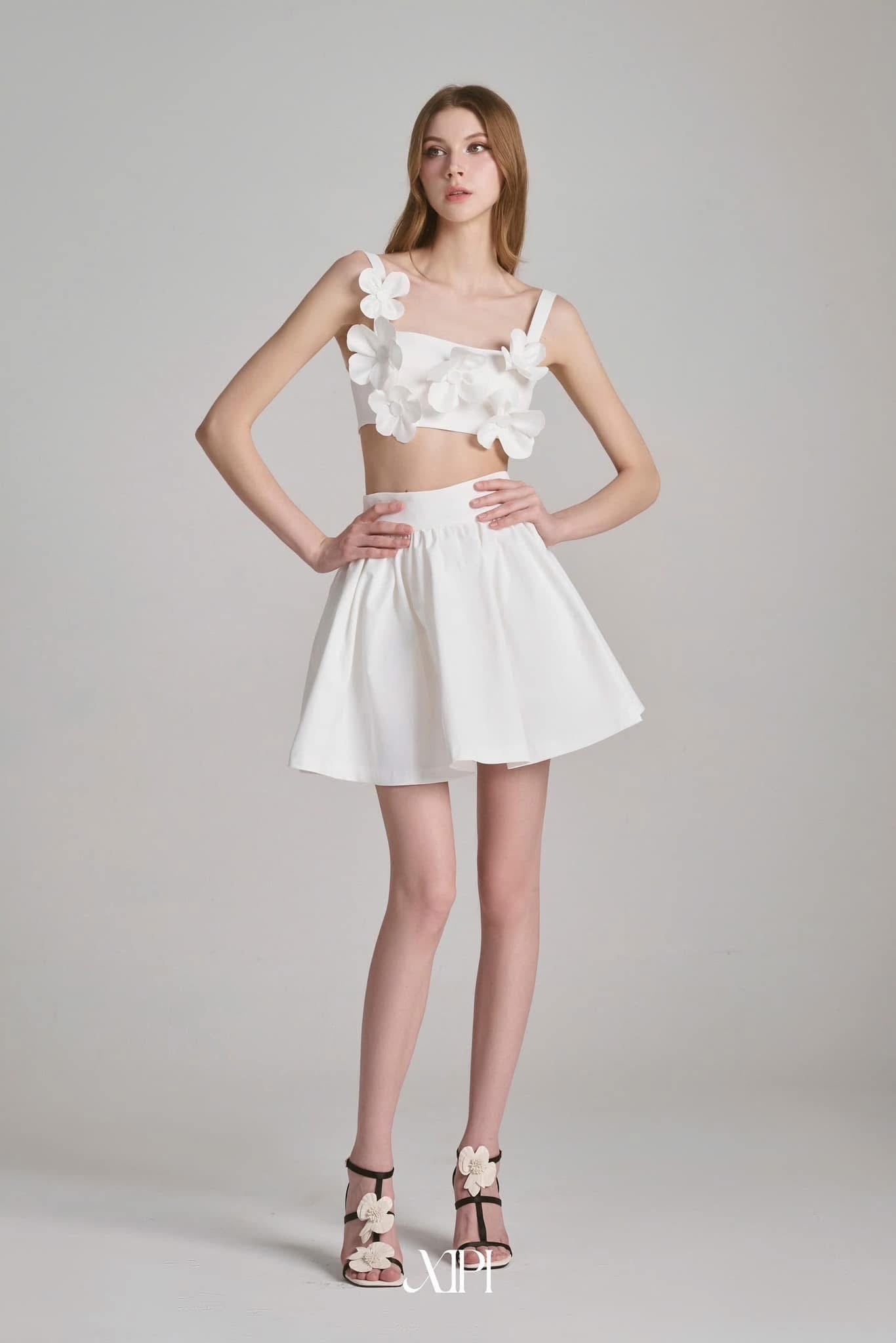 Xipi White Amy Top& Skirt