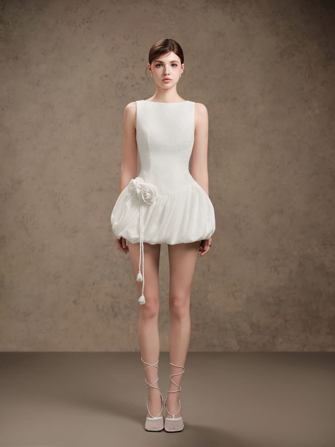 DELICATE White mini dress