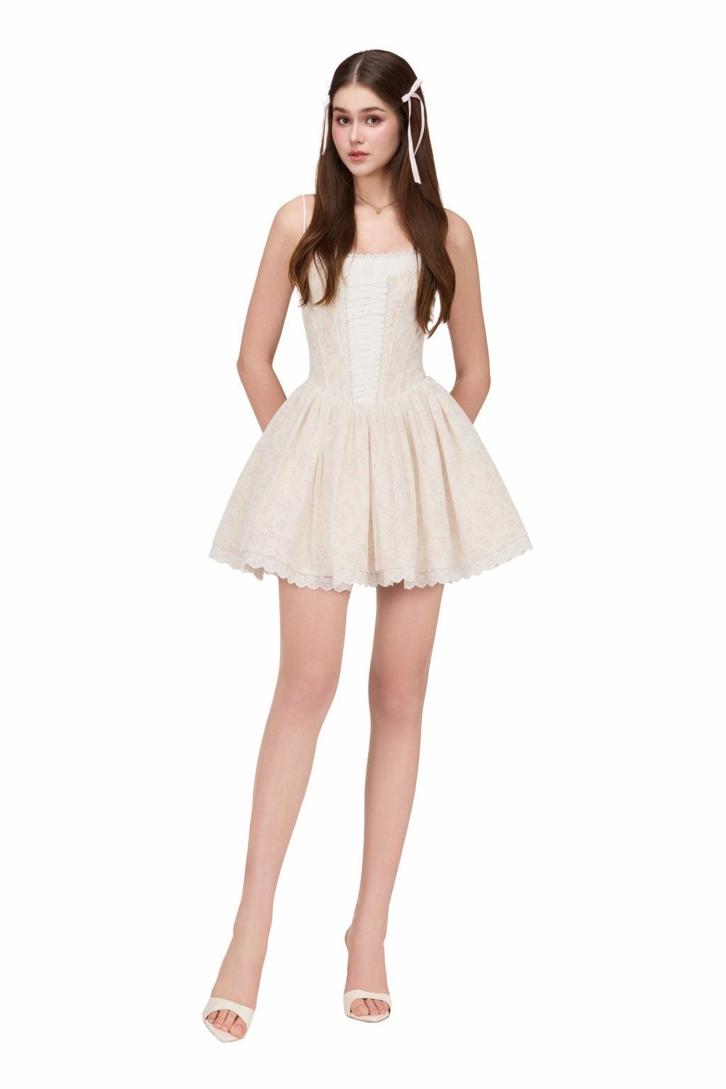 JUBIN White Pandora Mini Dress