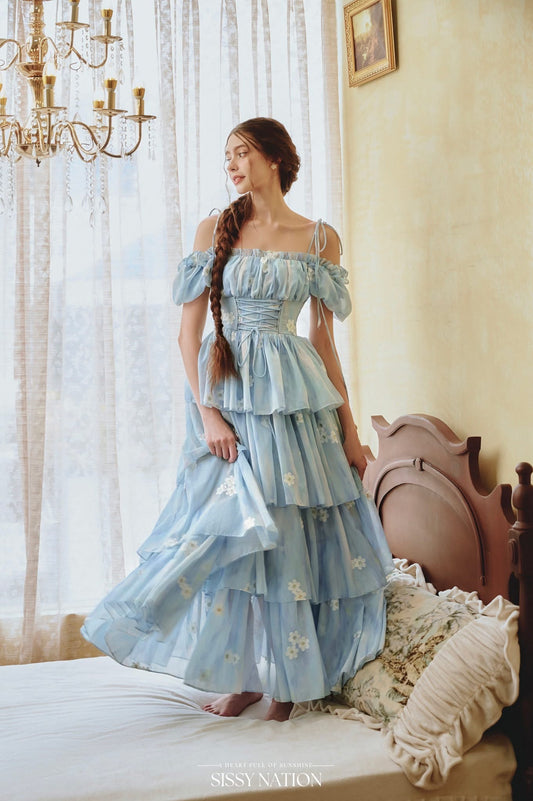 Sissy Nation Blue& Green Cake Maxi Dress