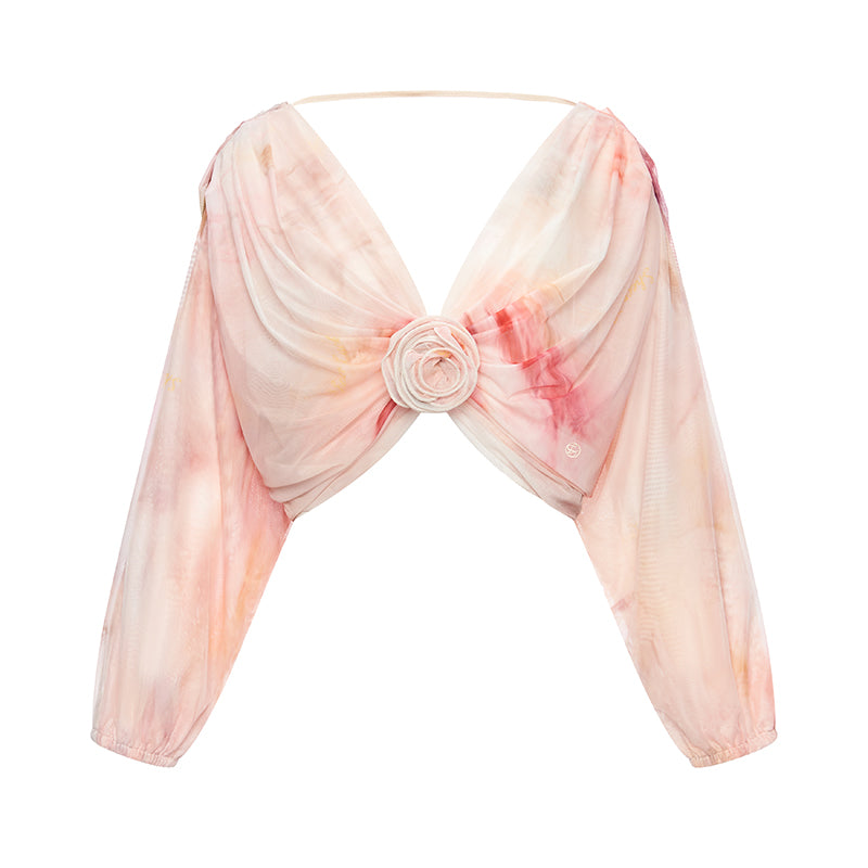 SHEERLUCK PINK MAXI DRESS & BLOUSE