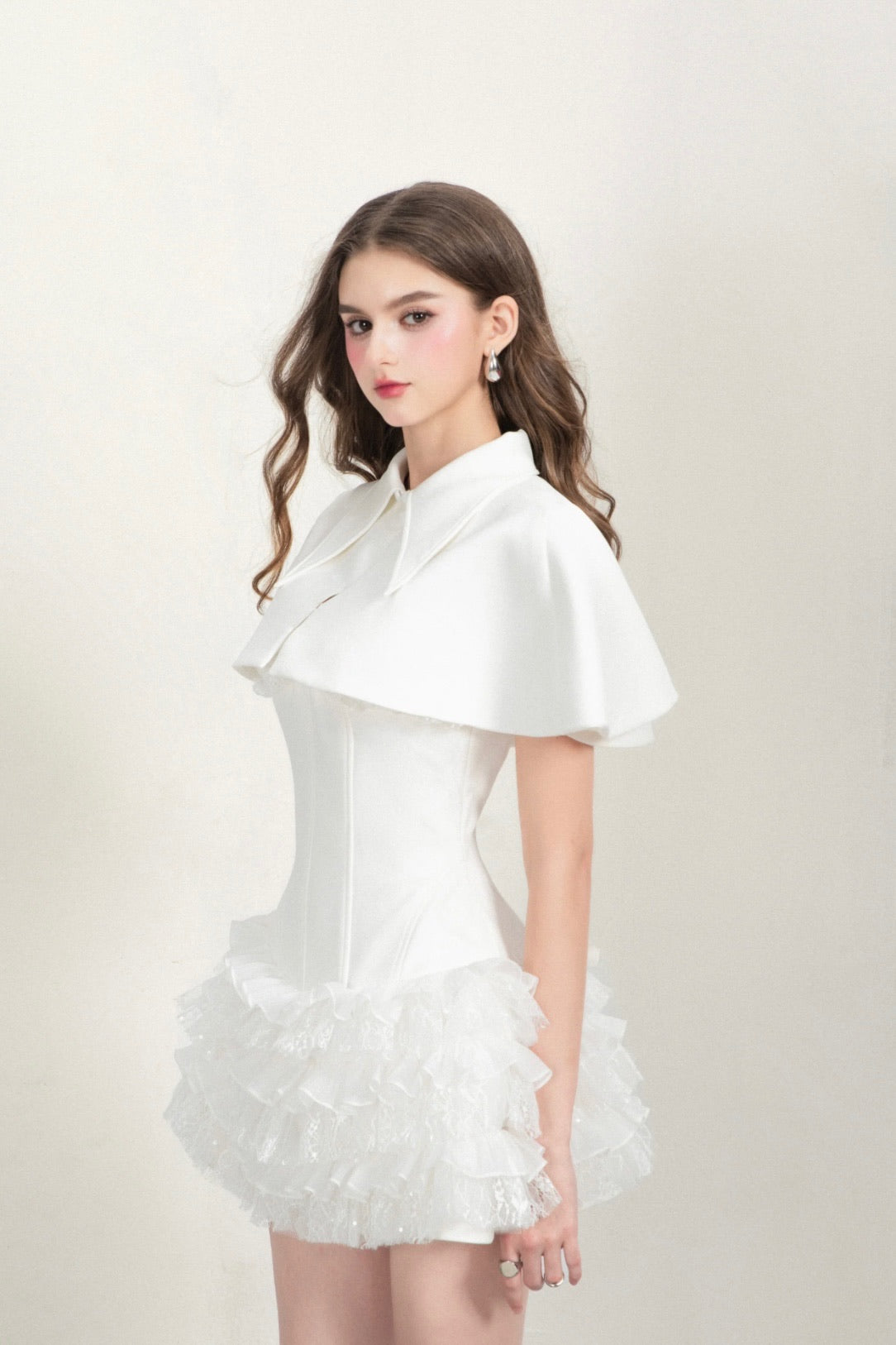 CICI White SOLANI Collar Coat