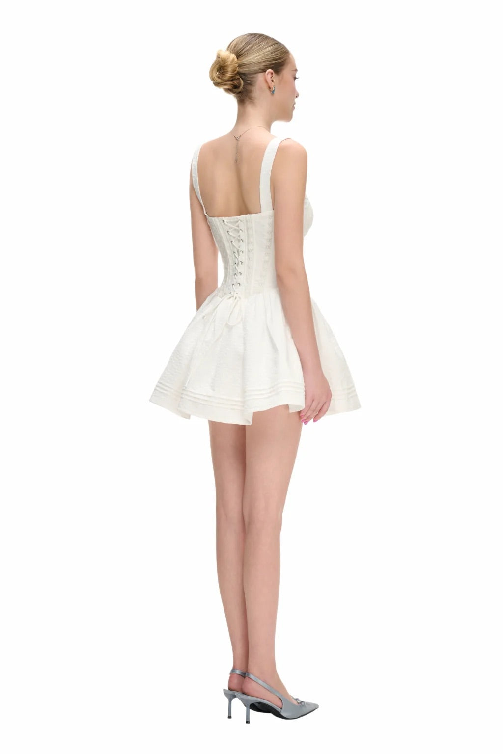 JUBIN White Lilith Mini Dress