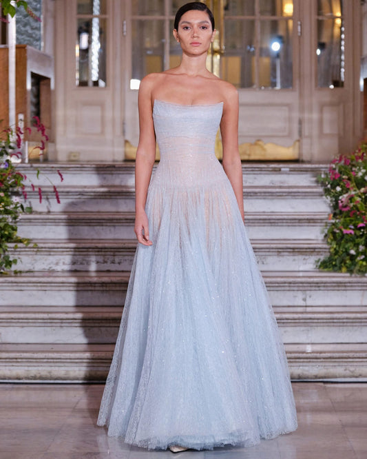 MONTSAND Blue& Green& Purple Draped Lace Midi &Maxi dress