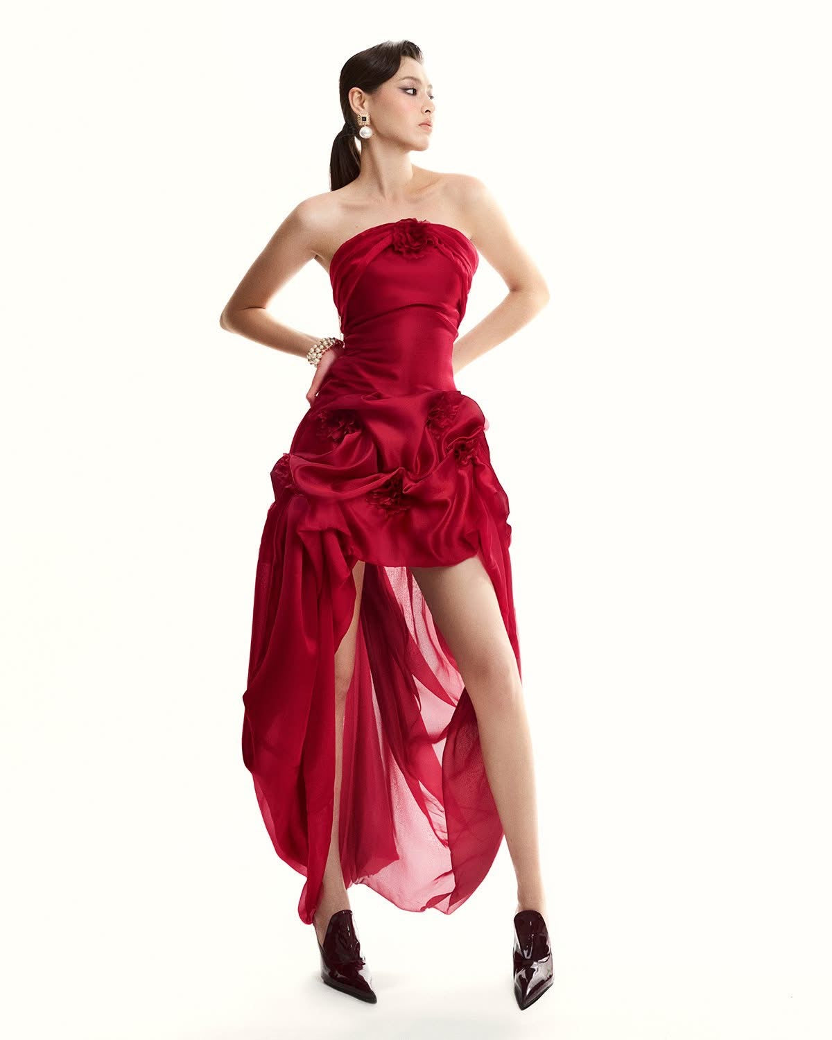 Musthave Red Cape Mini Dress