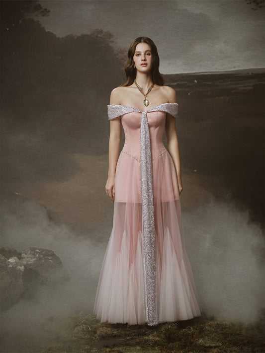 LINH PHUNG Pink Rosmira Maxi Dress