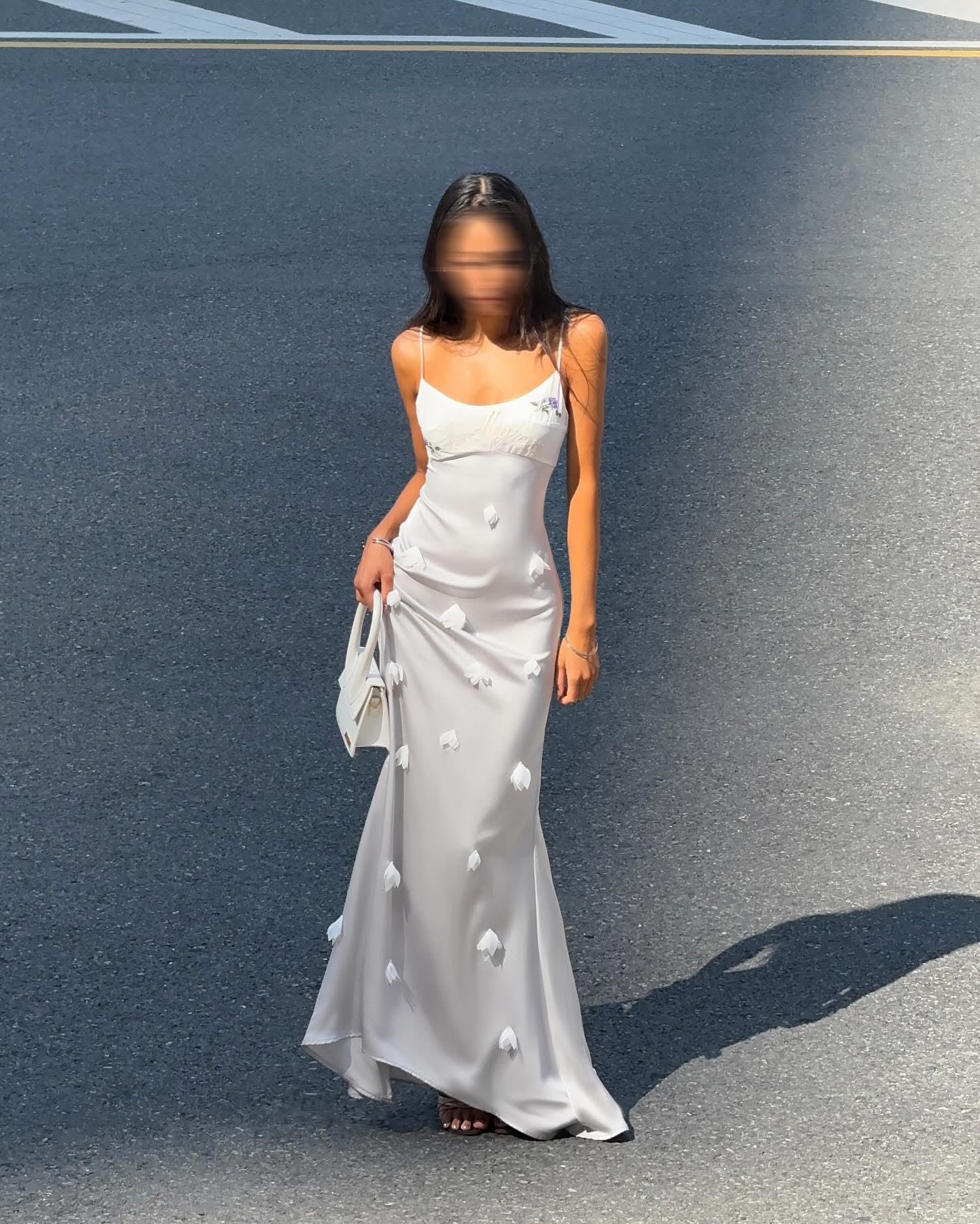 HUELLEY ROSE White Maxi dress