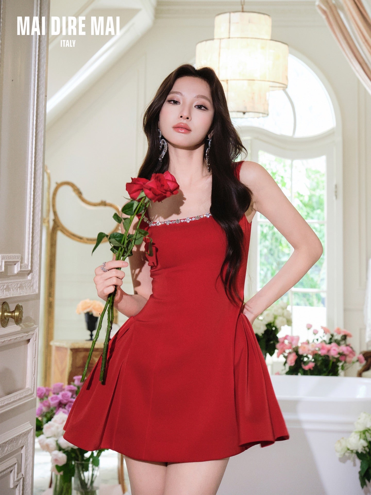 MAI DIRE MAI Red Diamond Mini Dress