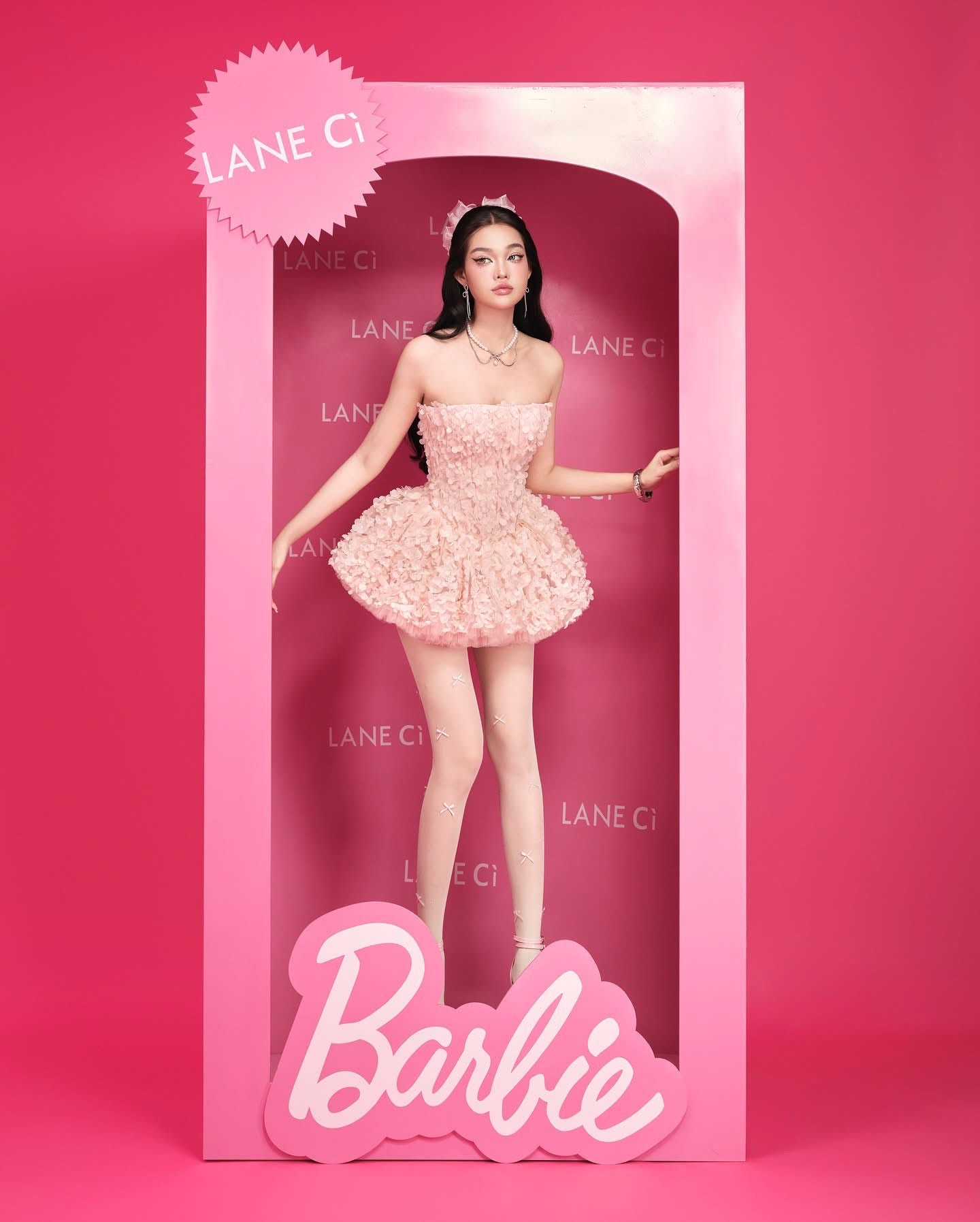 LANE CI Pink Misa Mini Dress