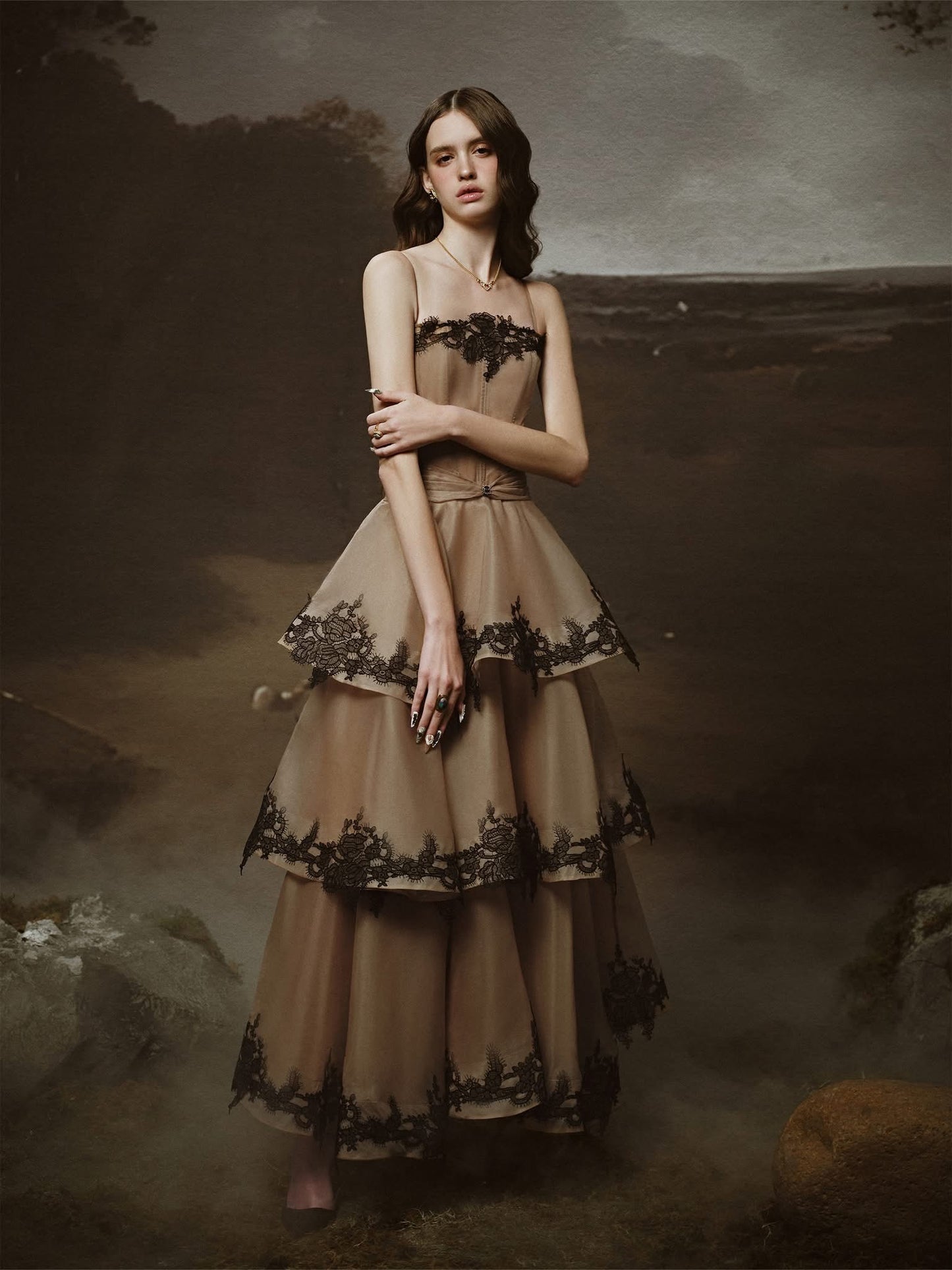 LINH PHUNG Brown Roma Maxi Dress