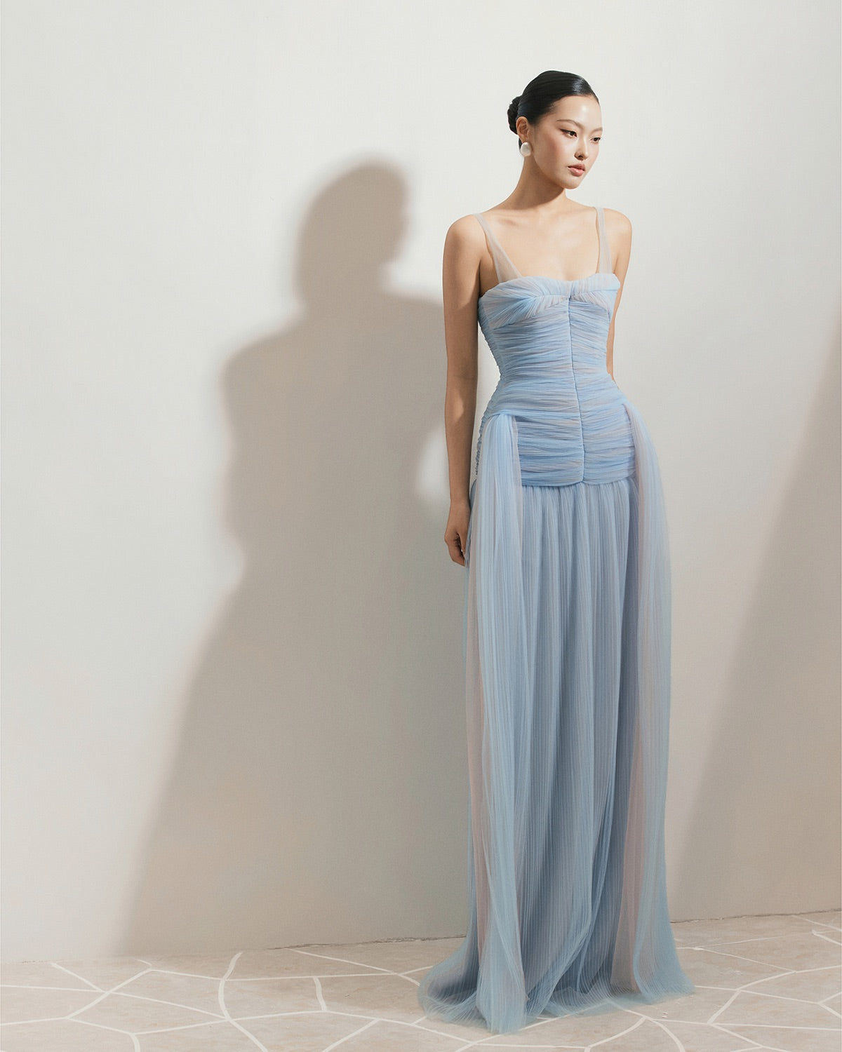 BYDI Fairycore Elegant Vacation Blue Ocea Maxi Dress