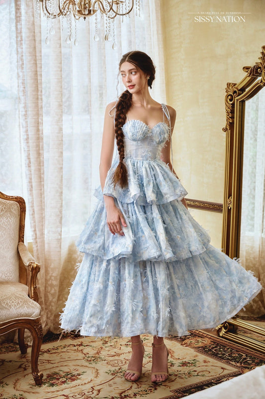 Sissy Nation Blue Melody Cake Maxi Dress