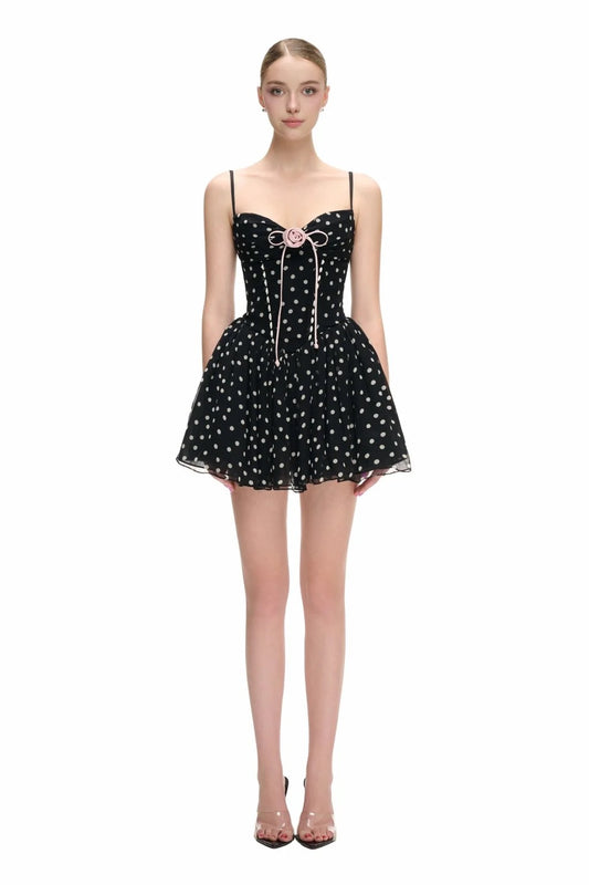 JUBIN Black Rosalie Mini Dress