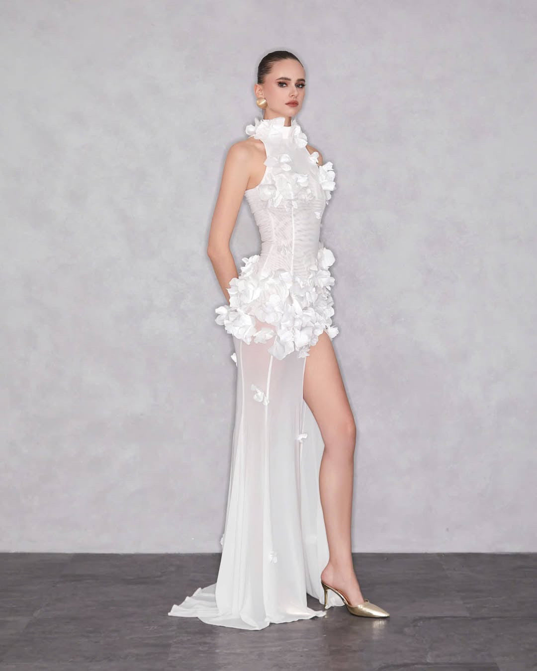 MAEL FEMME White Fleurette Maxi Dress