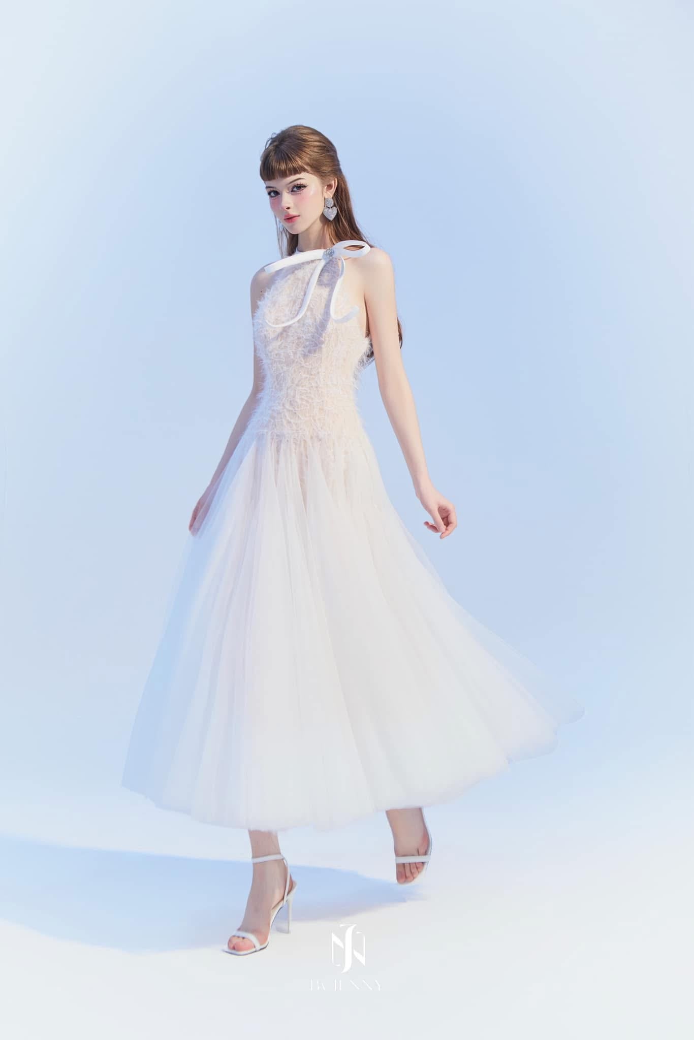 BY JENNY Lina White Maxi Dress