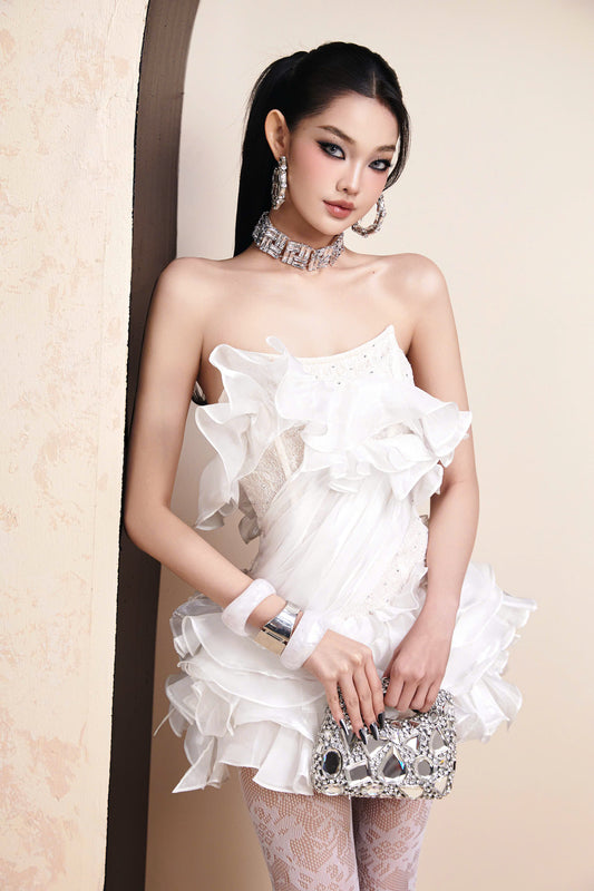 Mael Femme White Sasha Mini Dress