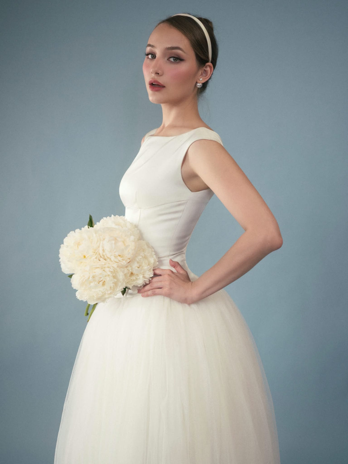 White Swan Tulle Romantic Midi Dress