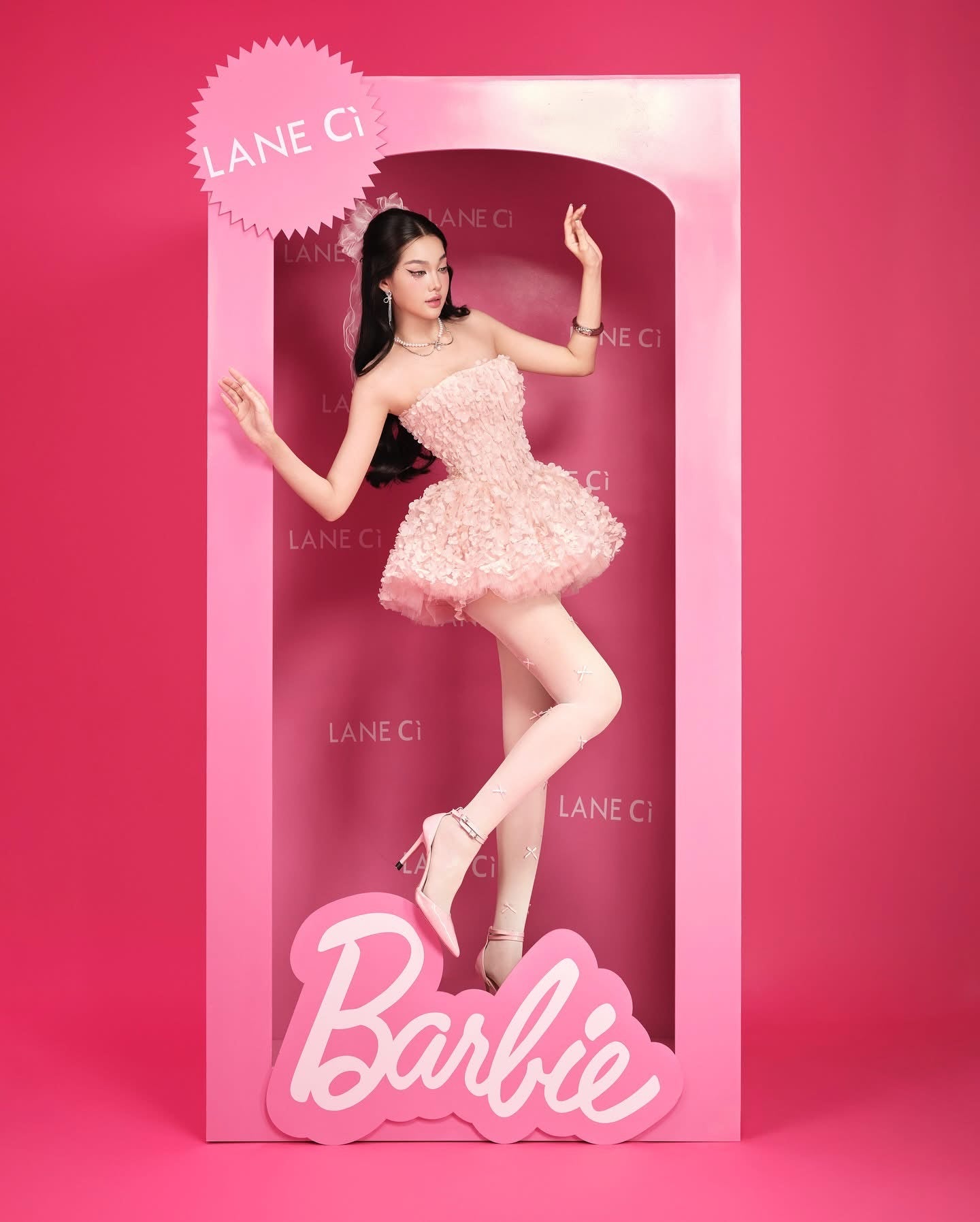 LANE CI Pink Misa Mini Dress