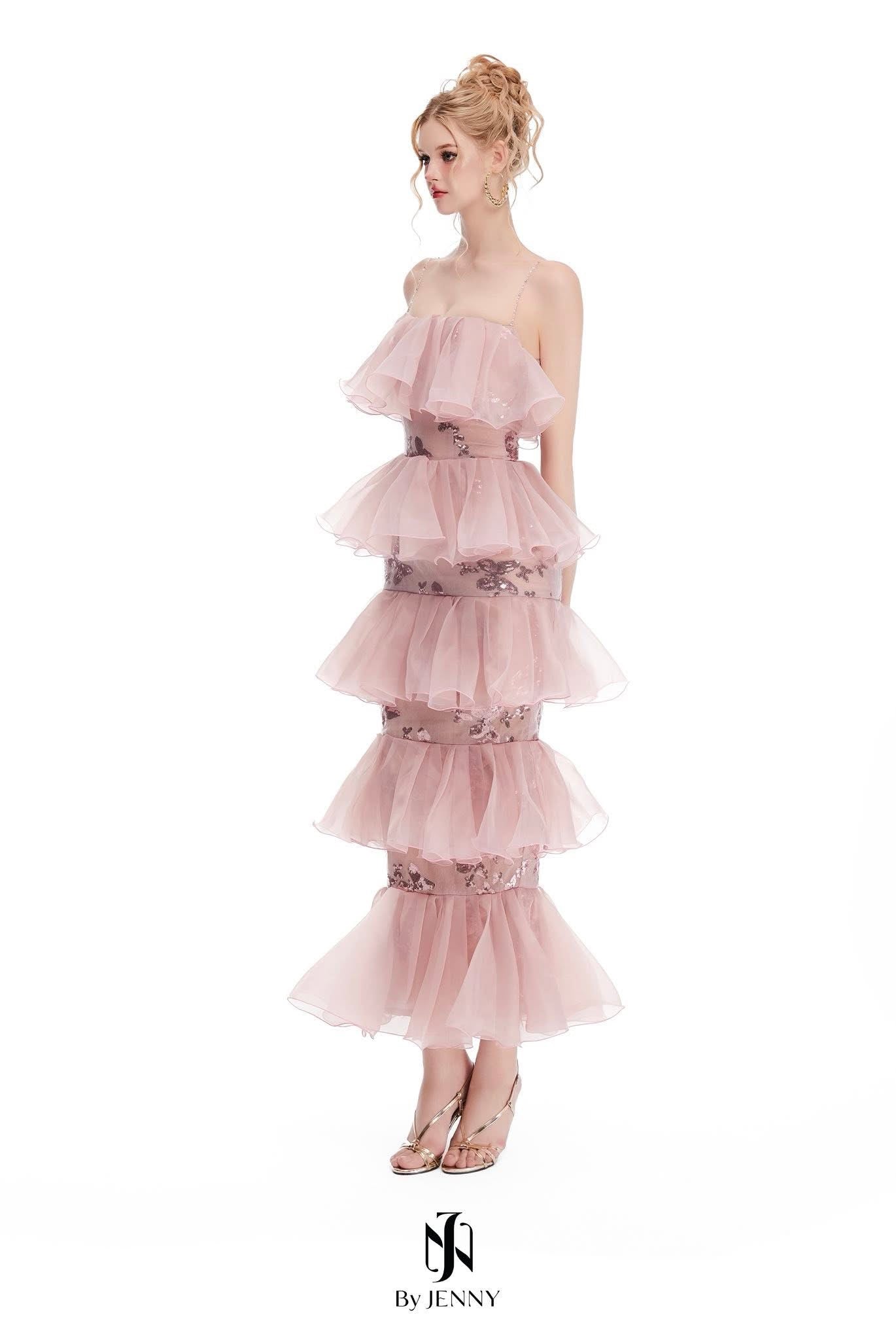 BY JENNY Pink Sapphire Maxi Dress