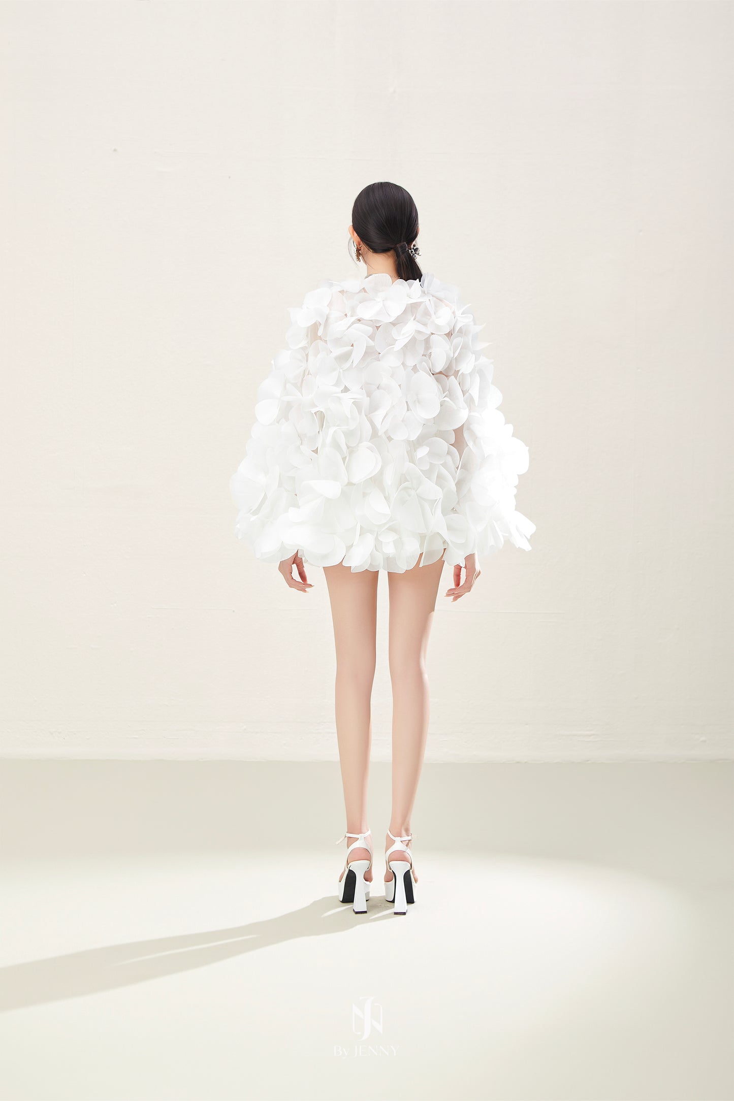 BY JENNY White Lsla Top & Skirt & Coat