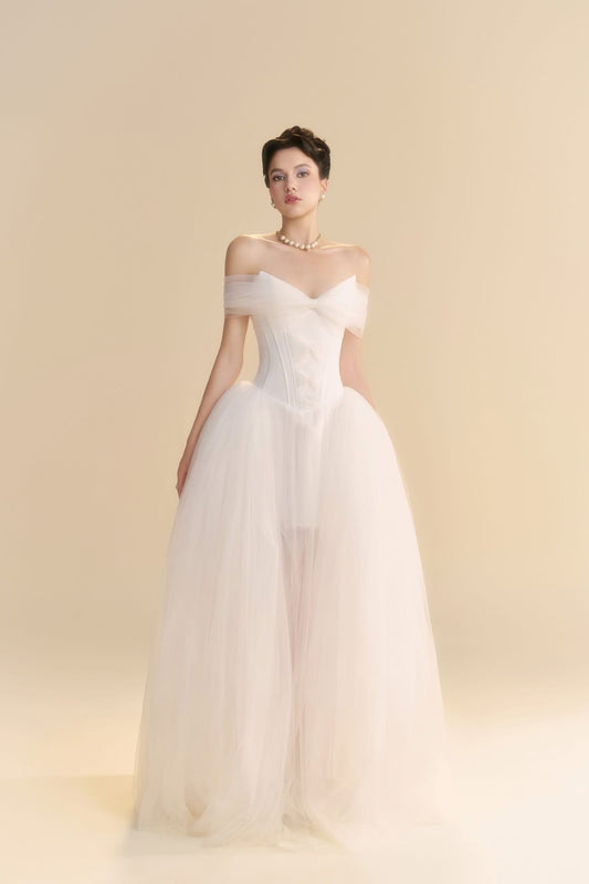 LINH PHUNG White Serenity Maxi Dress