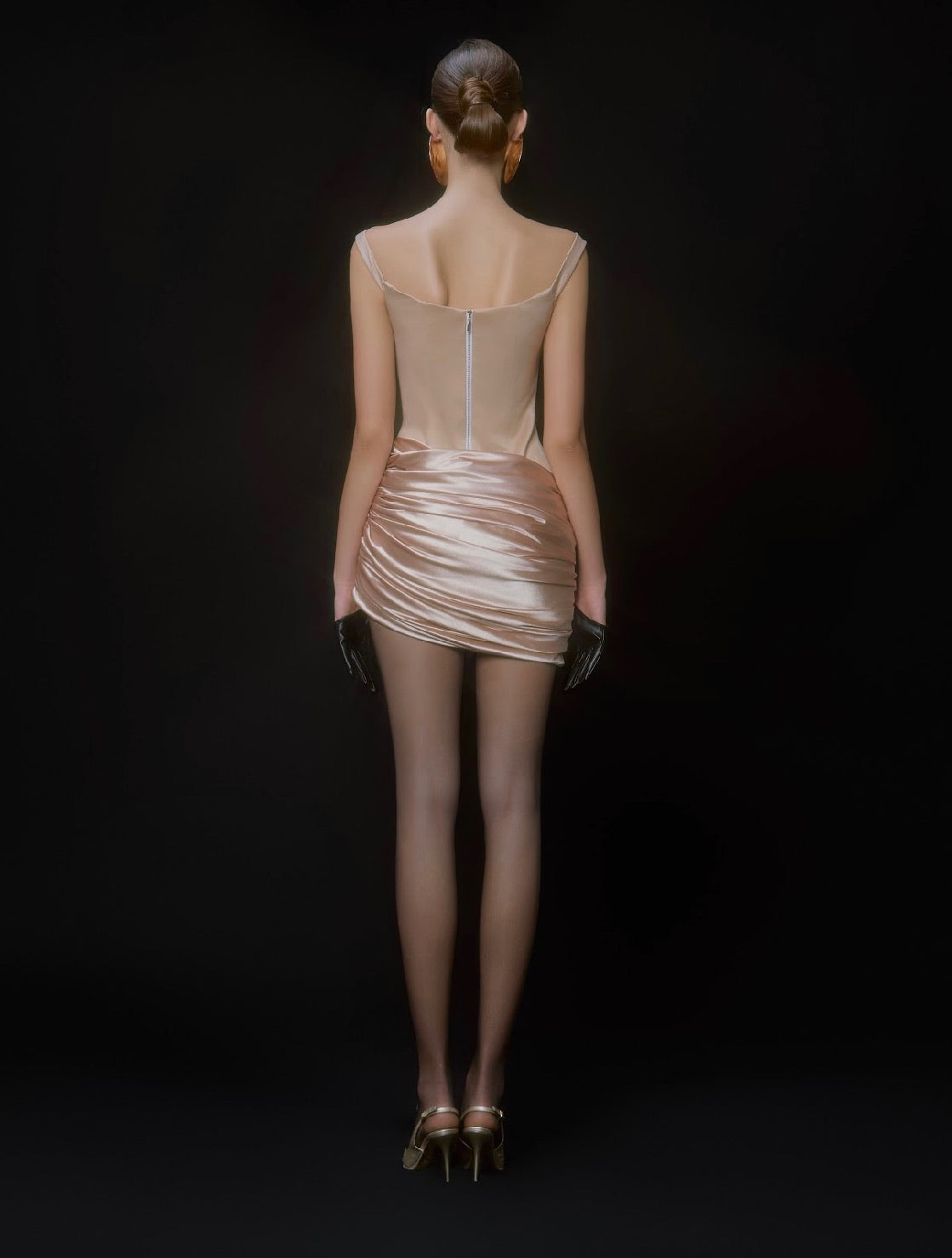 MAEL FEMME Sexy Vacation Champagne Joselin Mini Dress