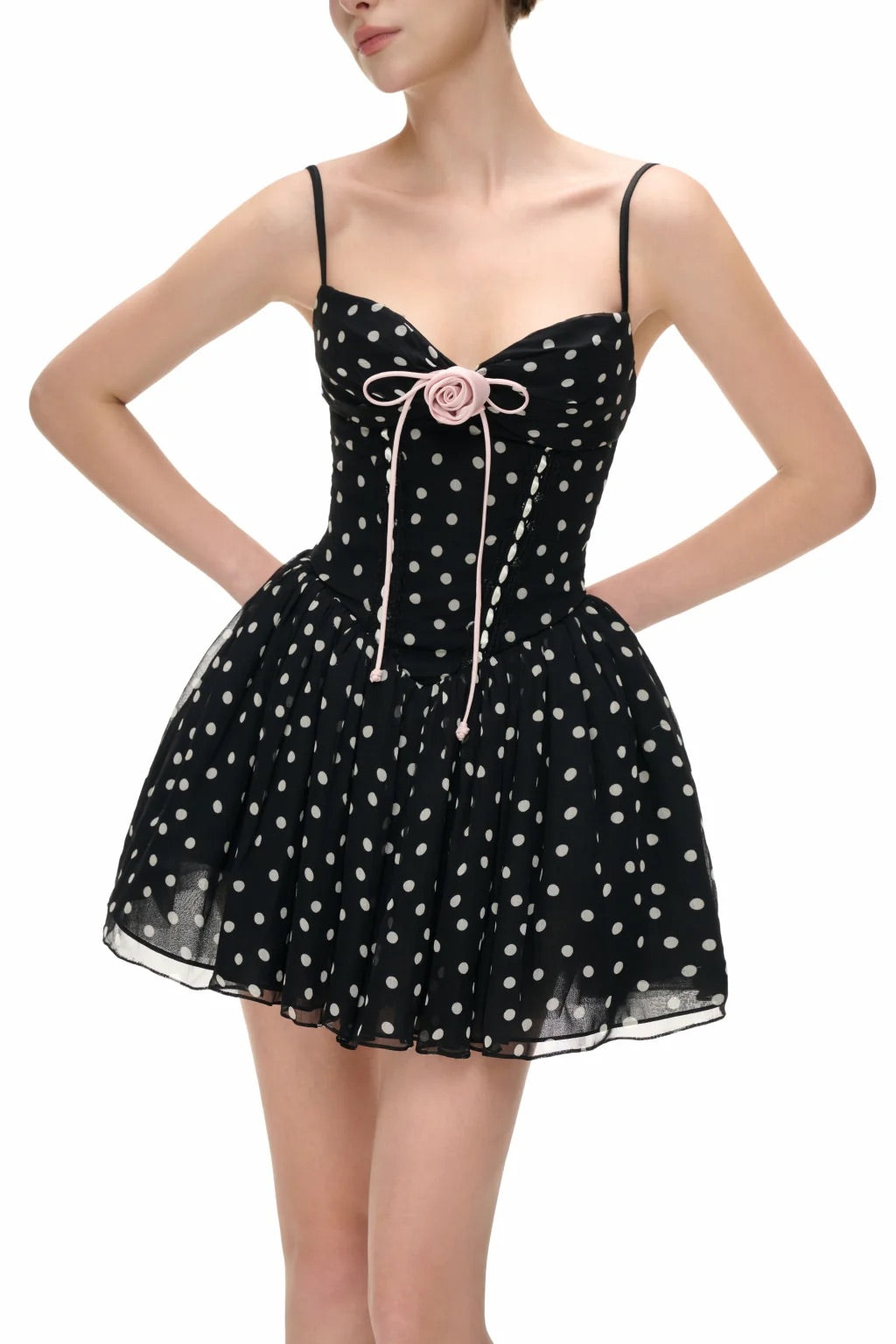 JUBIN Black Rosalie Mini Dress
