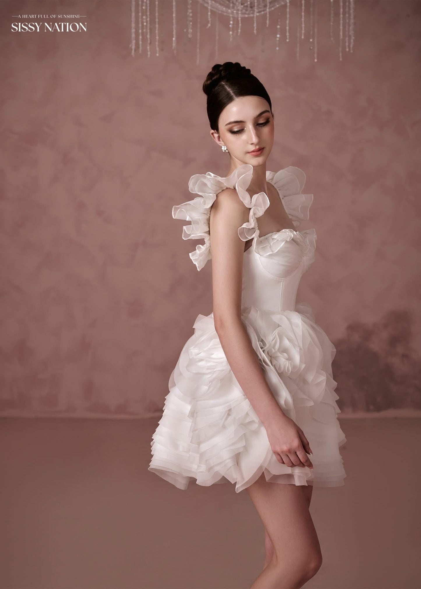 Sissy Nation White Kiss From A Rose Mini Dress