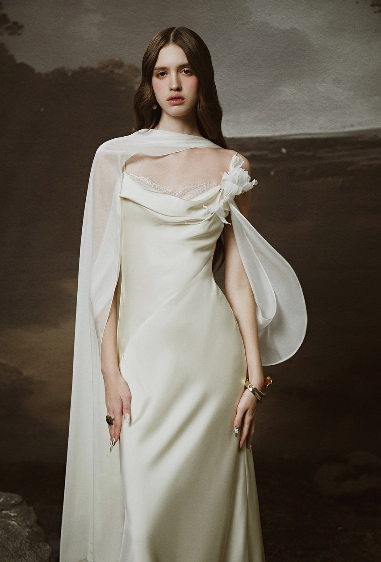LINH PHUNG White Mirena Maxi Dress