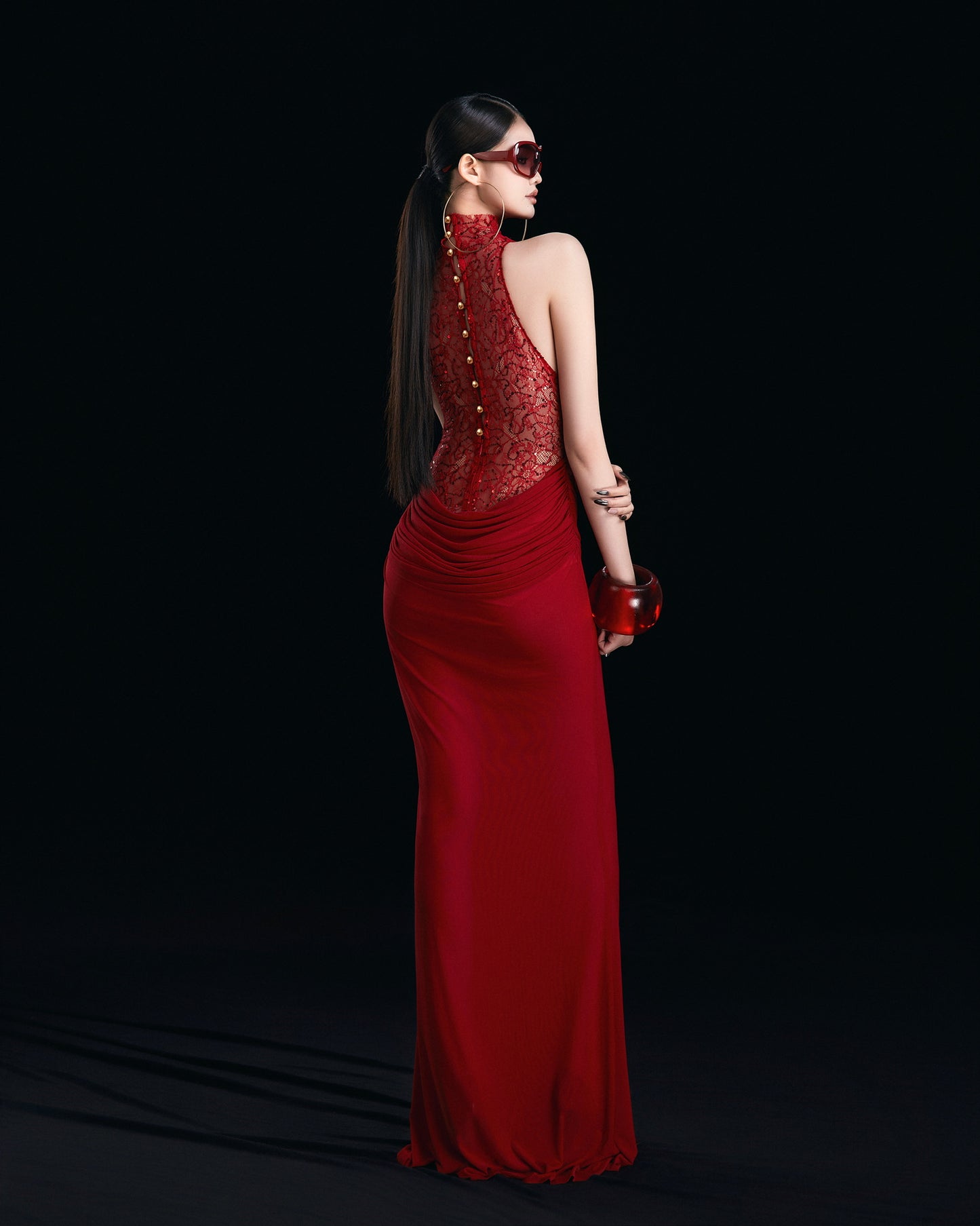 MAEL FEMME Red Auralis Maxi Dress